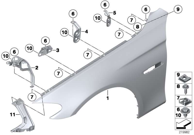 BMW Halter Seitenwand vorne rechts 4 F10 F11 41357207208 Rabatt